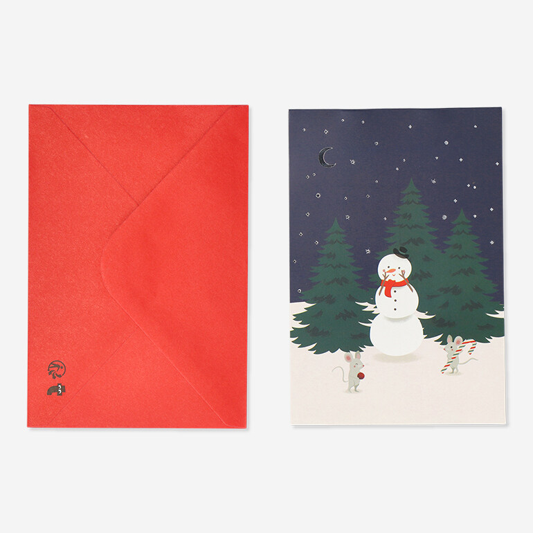 눈사람팝업카드
