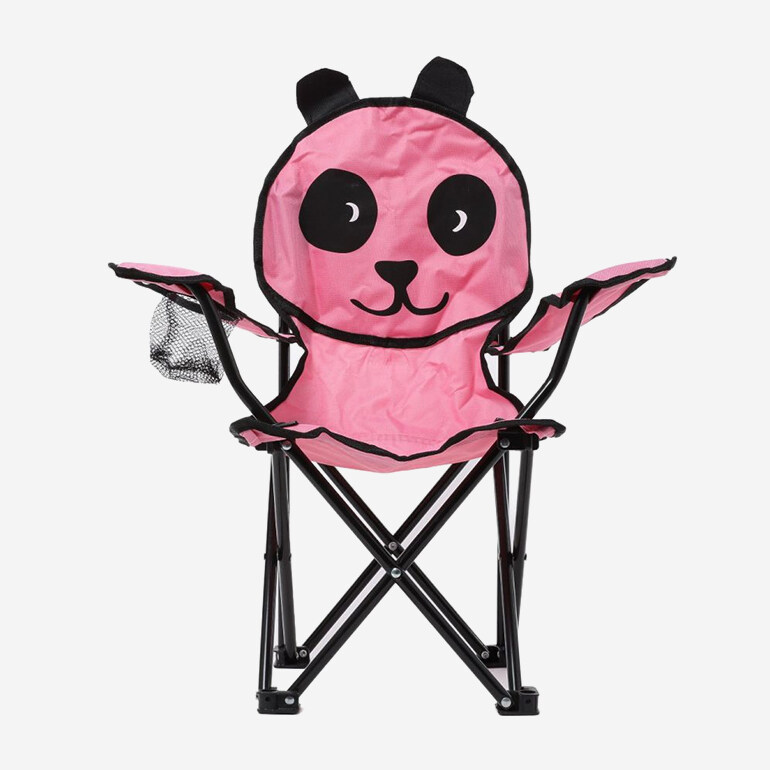 🌟금주의특가🌟[1+1] 접을 수 있는 어린이용 팬더 폴딩의자 핑크 (파우치 포함)